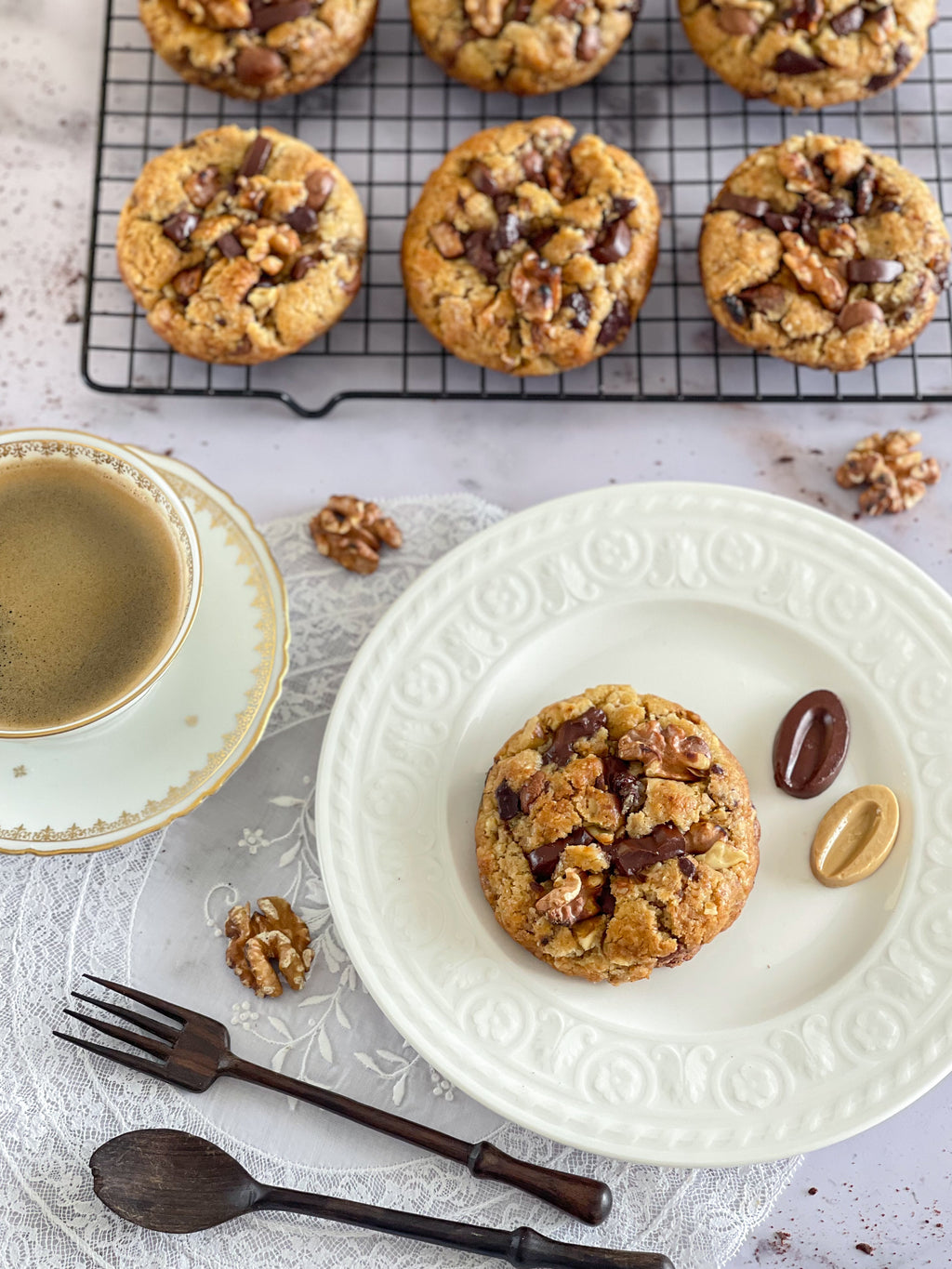 The Walnut Box (6) - Brown Butter Walnut Chocolate Chunk Cookies